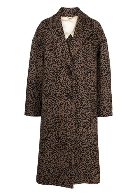 Cappotto oversize in nero e marrone GOLDEN GOOSE - donna